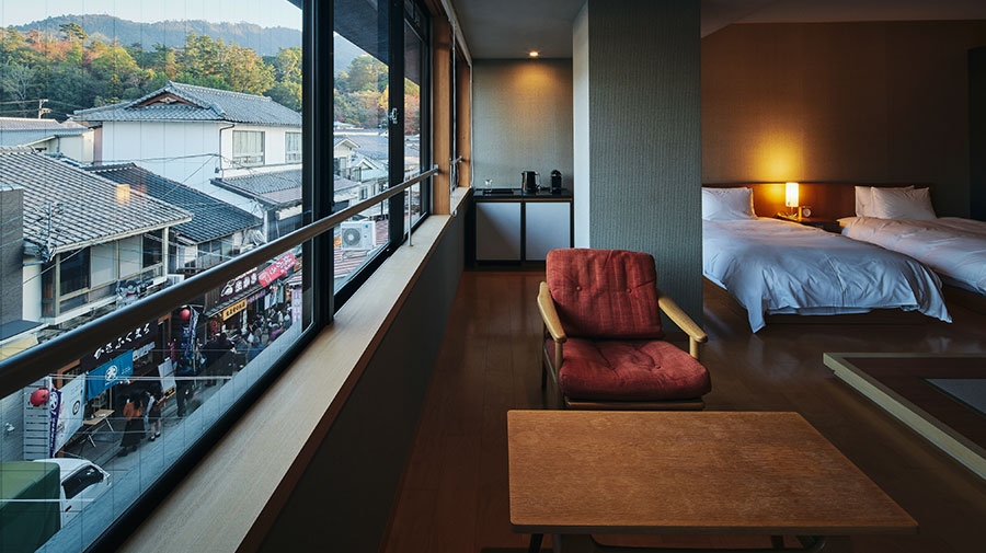 スーペリア ツインベッド、山側 Twin, Mountain View